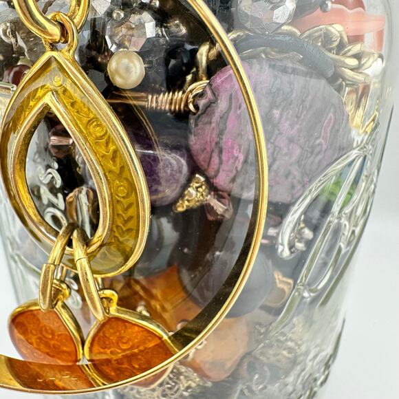 2lb 6oz Jewelry Jar Vintage to Modern Necklaces Bracelets Earrings Mixed Lot - Picture 7 of 8